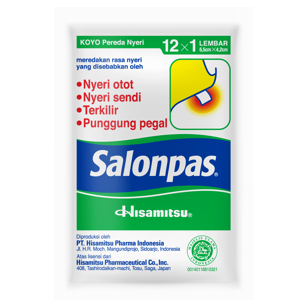 Salonpas Koyo Pereda Nyeri 5x2 Lembar 10x14cm | Koyo Sakit Otot Sendi Pegal Pinggang