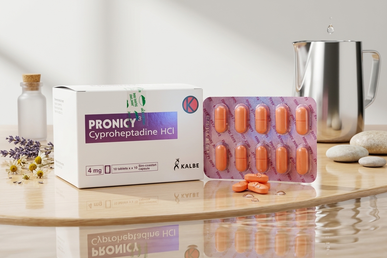 Pronicy 4mg Box Cyproheptadine HCl Kalbe - Ubat Resdung / Alahan / Gatal / Ubat Tambah Selera Makan (100 Tablets)