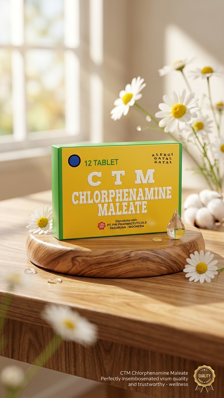 CTM Chlorphenamine Maleate 4mg 12 Tablet | Ubat Alahan | Gatal Kulit | Resdung | Bersin | Original | Ready Stock
