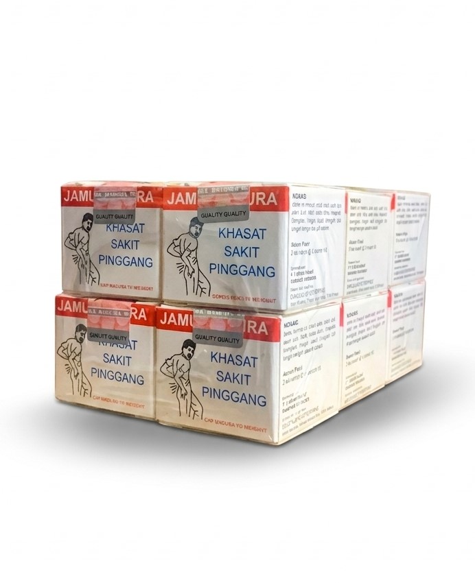 Jamu Madura Asli Khasat Sakit Pinggang / Sakit Urat / Lenguh-Lenguh Badan (20 Biji)