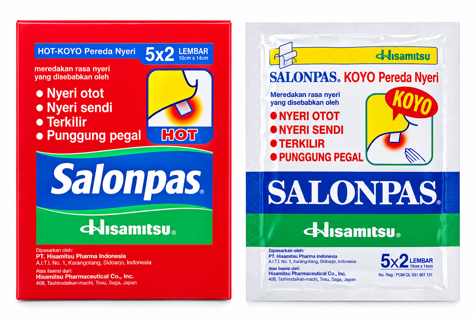 Salonpas Koyo Pereda Nyeri 5x2 Lembar 10x14cm | Koyo Sakit Otot Sendi Pegal Pinggang
