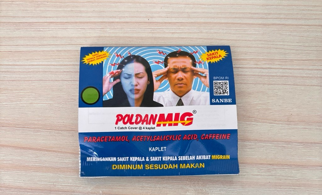 Poldanmig Sanbe Ubat Sakit Kepala Migrain Headache Migraine Relief Kaplet (1 Strip / 4 Kaplet)